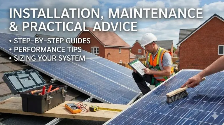 Solar panel installation and maintenance tips.